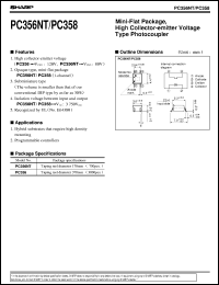 PC358 datasheet: Mini-flat,high collector-emitter voltage type  photocoupler PC358