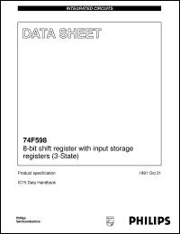 N74F598D datasheet: 8-bit shift register with input storage registers (3-State) N74F598D
