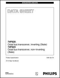 N74F620D datasheet: Octal bus transceiver, inverting (3tate); Octal bus transceiver, noninverting (3tate) N74F620D