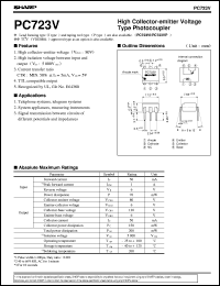 PC723V datasheet: High collector-emitter voltage type photocoupler PC723V