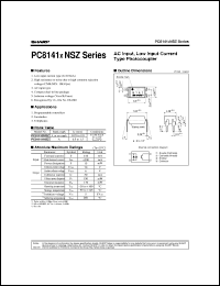 PC81410NSZ datasheet: AC input,low input current type photocoupler PC81410NSZ