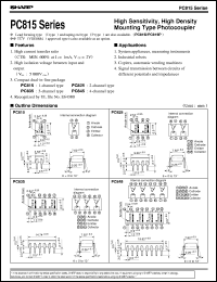 PC815 datasheet: High sensitivity,high density mounting type photocoupler PC815