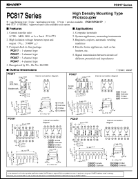 PC817 datasheet: High density mounting type photocoupler PC817