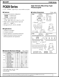 PC849 datasheet: High density mounting type photocoupler PC849