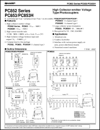 PC853H datasheet: High-collector-emitter voltage type photocoupler PC853H