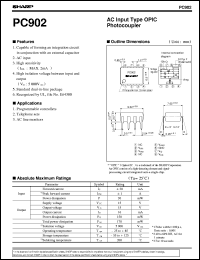 PC902 datasheet: AC input type OPIC photocoupler PC902