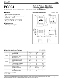 PC904 datasheet: Built-in voltage detection circuit type photocoupler PC904