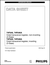 N74F646D datasheet: Octal transceiver/register, non-inverting (3-State); Octal transceiver/register, inverting (3-State) N74F646D