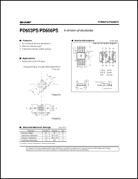 PD666PS datasheet: 6-division photodiode PD666PS
