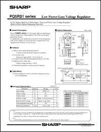 PQ5RS1C datasheet: Low power-loss voltage regulator PQ5RS1C