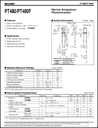 PT480 datasheet: Narrow acceptance phototransistor PT480