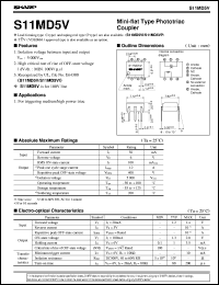 S11MD5V datasheet: Mini-flat type phototriac coupler S11MD5V