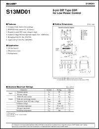 S13MD01 datasheet: SSR for low power control S13MD01