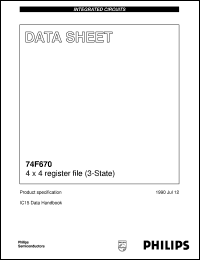 N74F670N datasheet: 4 x 4 register file (3-State) N74F670N