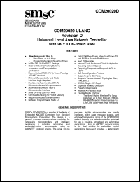 COM20020ILJP datasheet: Universal local area network controller with 2Kx8 on-board RAM COM20020ILJP