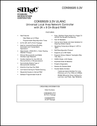 COM20020IP3V datasheet: Universal local area network controller with 2Kx8 on-board RAM COM20020IP3V