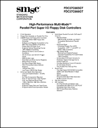 FDC37C665GT datasheet: High-performance multi-mode parallel port super I/O floppy disk controller FDC37C665GT