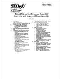 FDC37M812 datasheet: PC98/99 compliant enhanced super I/O controller FDC37M812