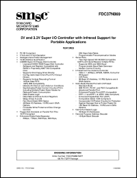 FDC37N869 datasheet: 5V and 3.3V super I/O controller FDC37N869