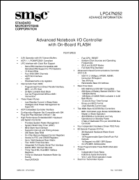 LPC47N252-SD datasheet: Advance notebook I/O controller LPC47N252-SD