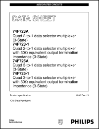 N74F723-1D datasheet: Various Quad data selector multiplexers (3-State) N74F723-1D