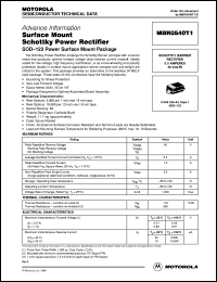 MBR0540T1 datasheet: Surface mount schottky power rectifier MBR0540T1