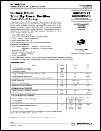 MBR0520LT1 datasheet: Surface mount schottky power rectifier MBR0520LT1