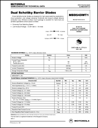 MBD54DWT1 datasheet: Dual schottky barrier diode MBD54DWT1