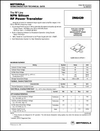 2N6439 datasheet: NPN silicon RF power transistor 2N6439
