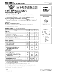 4N38A datasheet: Optoisolator translator output 4N38A