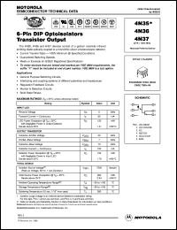 4N37 datasheet: Optoisolator translator output 4N37