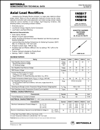 1N5817 datasheet: Axial lead rectifier 1N5817