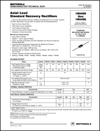 1N5407 datasheet: Axial-lead standard recovery rectifier 1N5407