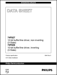 N74F827D datasheet: 10-bit buffer/line driver, non-inverting (3-State); 10-bit buffer/line driver, inverting (3-State) N74F827D