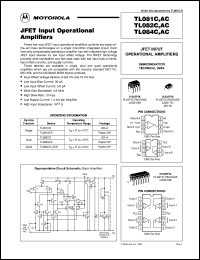 TL081ACP datasheet: LFET input operational amplifier TL081ACP