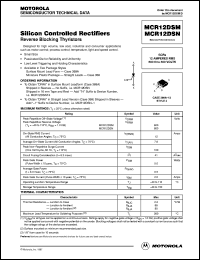 MCR12DSM datasheet: Silicon controlled rectifier MCR12DSM