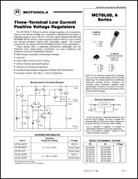 MC78L05CP datasheet: Three-terminal low current positive voltage regulator MC78L05CP
