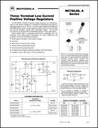 MC78L08ACP datasheet: Three-terminal low current positive voltage regulator MC78L08ACP