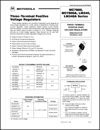 MC7808ACD2T datasheet: Three-terminal positive fixed voltage regulator MC7808ACD2T