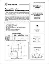 MC78BC40NTR datasheet: Micropower voltage regulator MC78BC40NTR