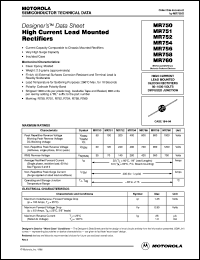 MR756 datasheet: High current lead mounted rectifier MR756