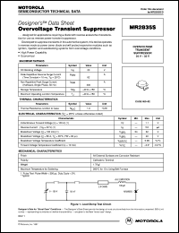 MR2835S datasheet: Overvoltage transient suppressor MR2835S