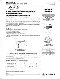 MPX906D datasheet: 6 KRA water vapor compatible uncompensated silicon pressure sensor MPX906D