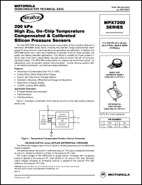 MPX7200AS datasheet: 200 KRA compensated silicon pressure sensor MPX7200AS