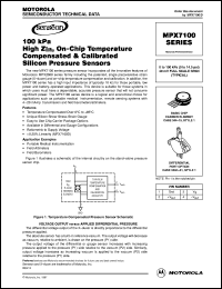 MPX7100GVS datasheet: 100 KRA compensated silicon pressure sensor MPX7100GVS
