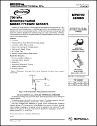 MPX700GVSX datasheet: 700 KRA uncompensated silicon pressure sensor MPX700GVSX