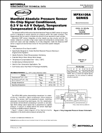 MPX4105A datasheet: Operating overview integrated pressure  sensor MPX4105A