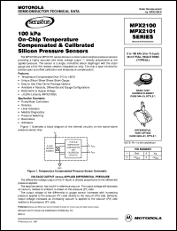 MPX2101AP datasheet: 100 KPA on-chip temperature compensated silicon pressure sensor MPX2101AP