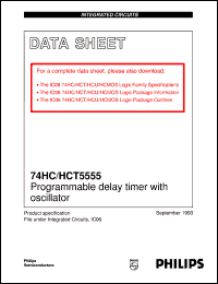 74HC5555U datasheet: Programmable delay timer with oscillator 74HC5555U