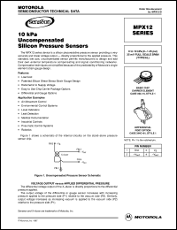 MPX12GSX datasheet: 10 KPA uncompensated silicon pressure sensor MPX12GSX